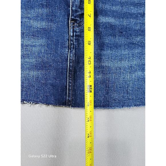 We The Free Womens Denim Skirt Size 26 Micro Mini Bare Back 90s Y2K‎ Concert - Picture 3 of 7